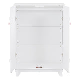 Wooden Wardrobe with Hanging Rod, Storage Armoires