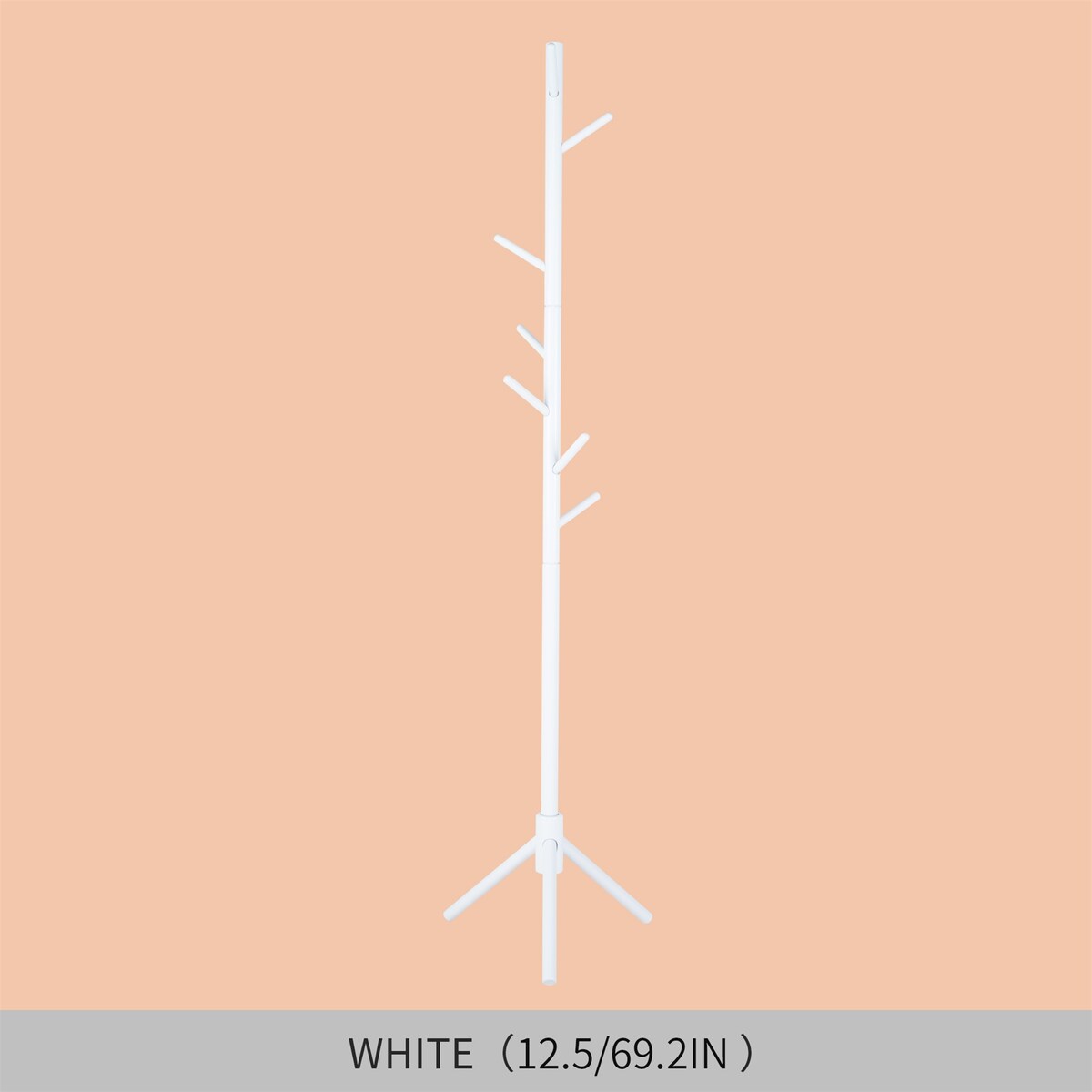 Wooden White Coat Rack