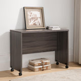 Wooden Writing Desk with 4 Wheels