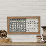 Wooden sliding calendar