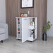Woodland Bar Cart with Casters, Wine Rack and Open Shelf