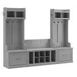 Woodland Hall Trees and Shoe Bench with Drawers by Bush Furniture