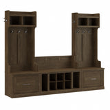Woodland Hall Trees and Shoe Bench with Drawers by Bush Furniture