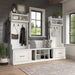 Woodland Hall Trees and Shoe Bench with Drawers by Bush Furniture