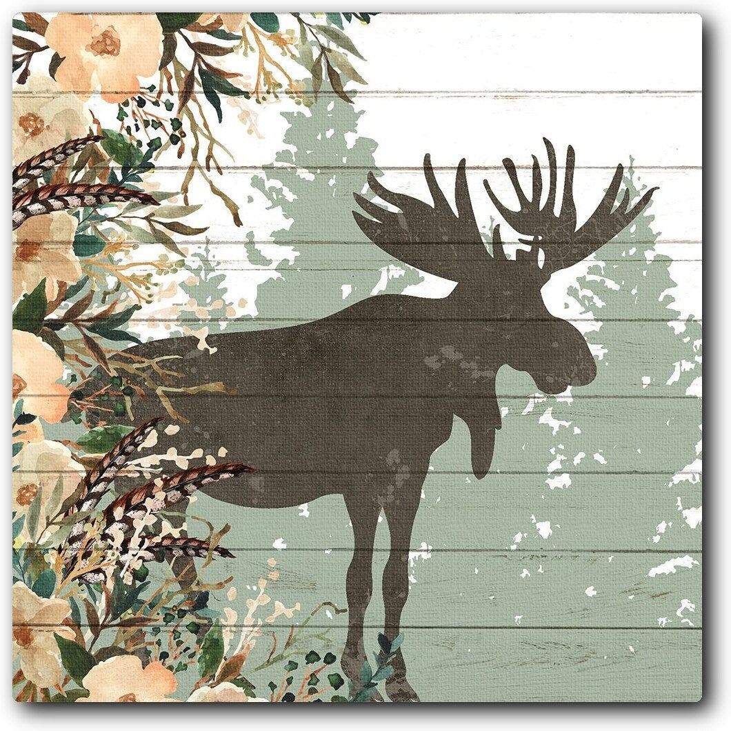 Woodland Floral 1 16x16 Gallery Wrapped Stretched Canvas