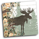 Woodland Floral 1 16x16 Gallery Wrapped Stretched Canvas