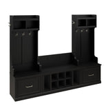 Woodland Hall Trees and Shoe Bench with Drawers by Bush Furniture