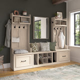 Woodland Hall Trees and Shoe Bench with Drawers by Bush Furniture