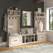 Woodland Hall Trees and Shoe Bench with Drawers by Bush Furniture