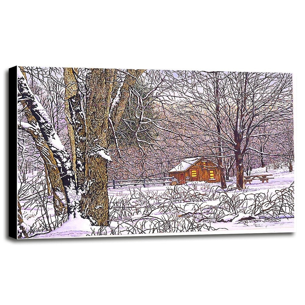 Woodland Winter-THEWIN9641 Print 25"x36.75" by Thelma Winter