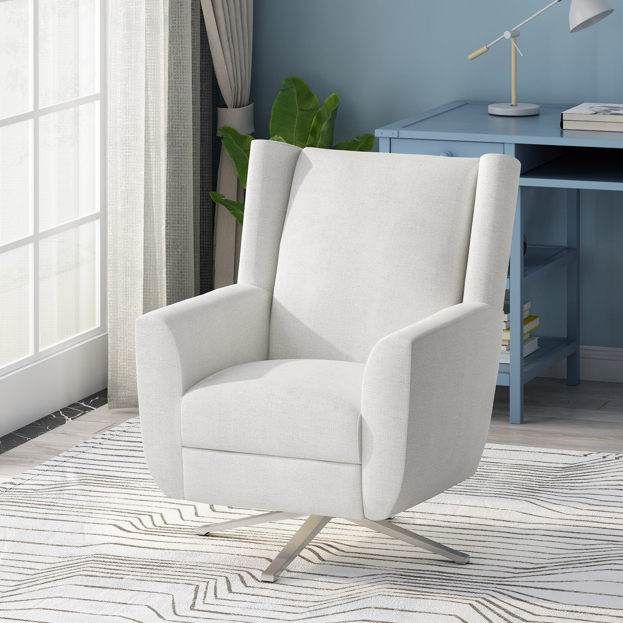 Woodmere Fabric Swivel Chair by Christopher Knight Home - 29.50" W x 34.75" D x 39.00" H
