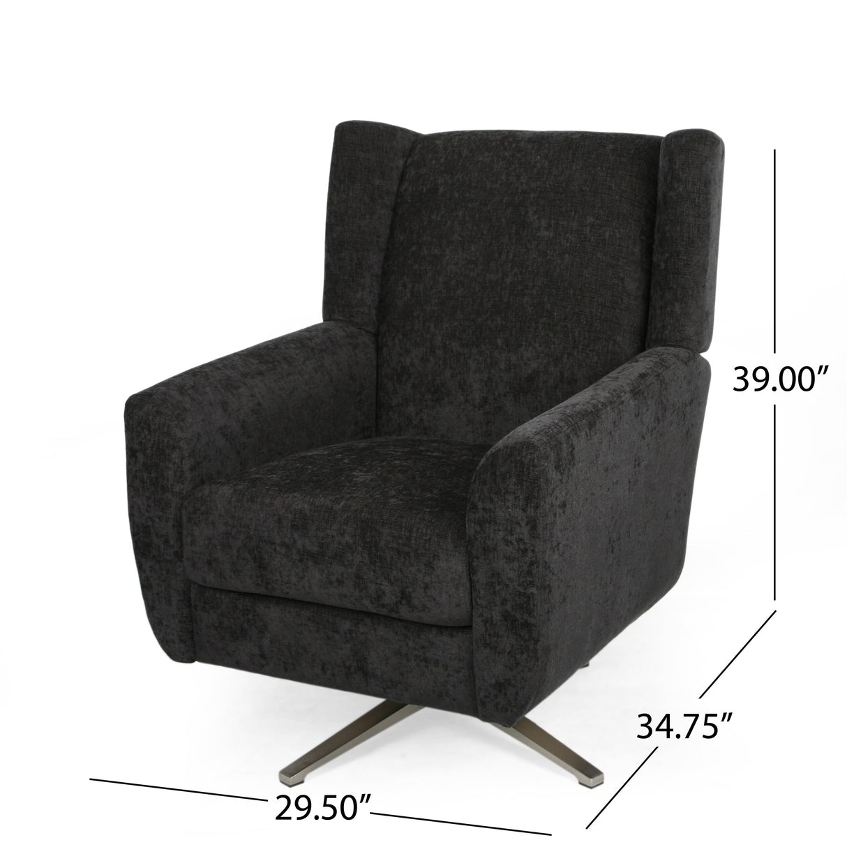 Woodmere Fabric Swivel Chair by Christopher Knight Home - 29.50" W x 34.75" D x 39.00" H