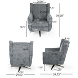 Woodmere Fabric Swivel Chair by Christopher Knight Home - 29.50" W x 34.75" D x 39.00" H