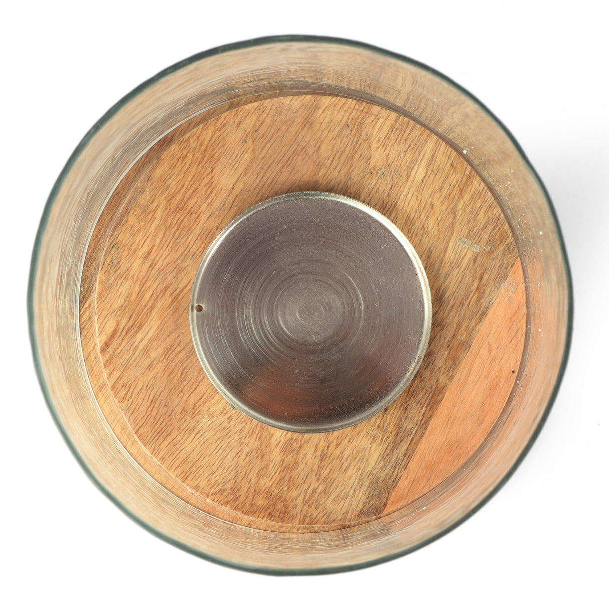 Woodworth Boho Handcrafted Mango Wood Hurricane Candle Holder by Christopher Knight Home - 6.75" L x 6.75" W x 9.50" H