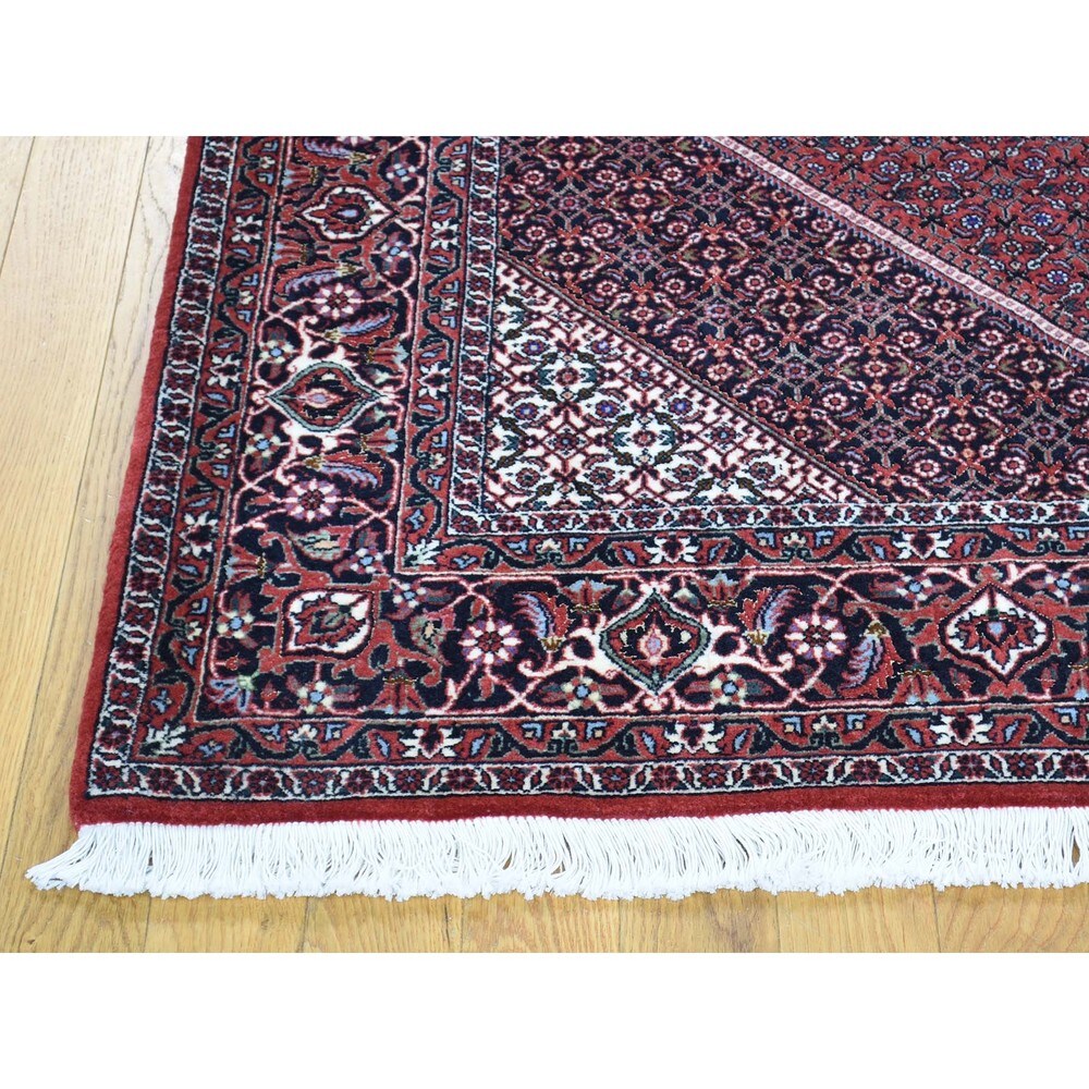 Wool And Silk Fine Persian Bidjar 350 Kpsi Kork Wool Rug
