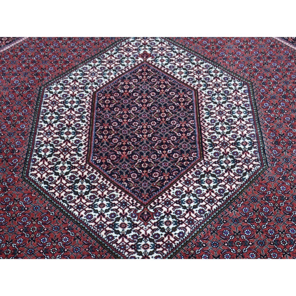 Wool And Silk Fine Persian Bidjar 350 Kpsi Kork Wool Rug
