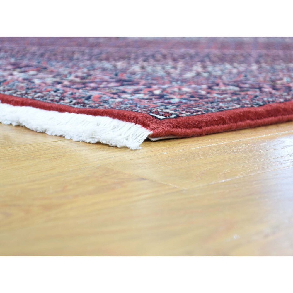 Wool And Silk Fine Persian Bidjar 350 Kpsi Kork Wool Rug