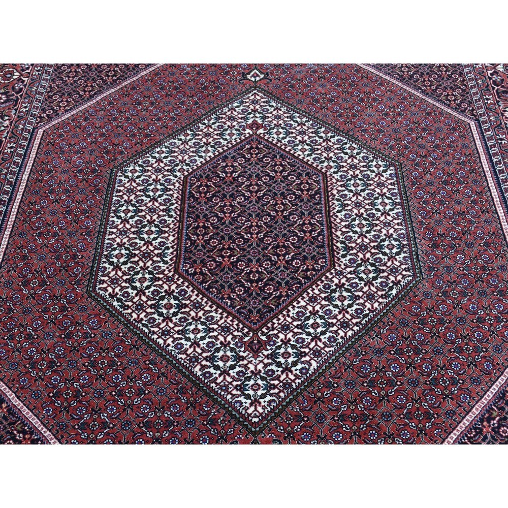 Wool And Silk Fine Persian Bidjar 350 Kpsi Kork Wool Rug