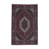 Wool And Silk Fine Persian Bidjar 350 Kpsi Kork Wool Rug