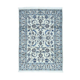 Wool And Silk Persian Nain 200 Kpsi Handmade Rug