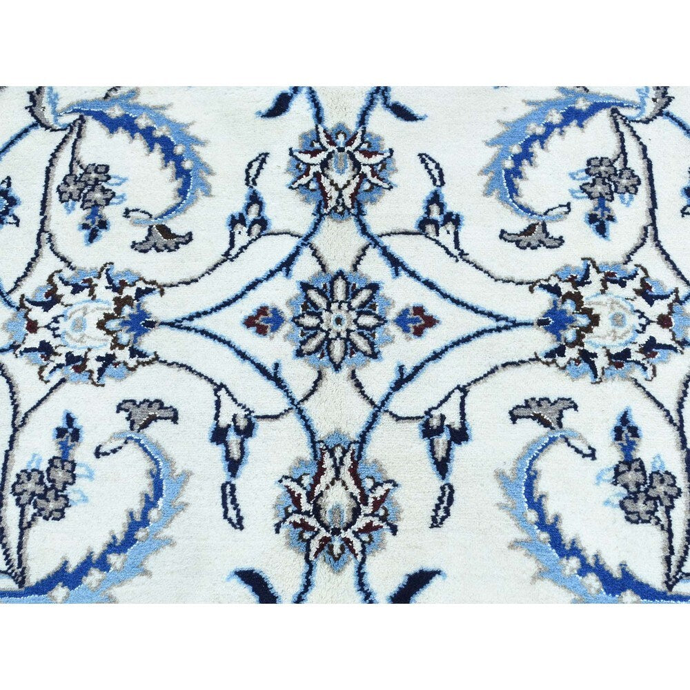 Wool And Silk Persian Nain 200 Kpsi Handmade Rug
