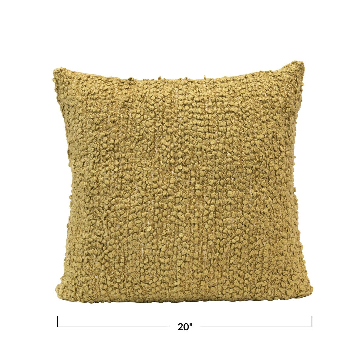 Wool Blend Boucle Pillow, Green