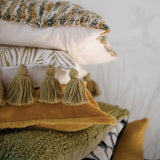 Wool Blend Boucle Pillow, Green