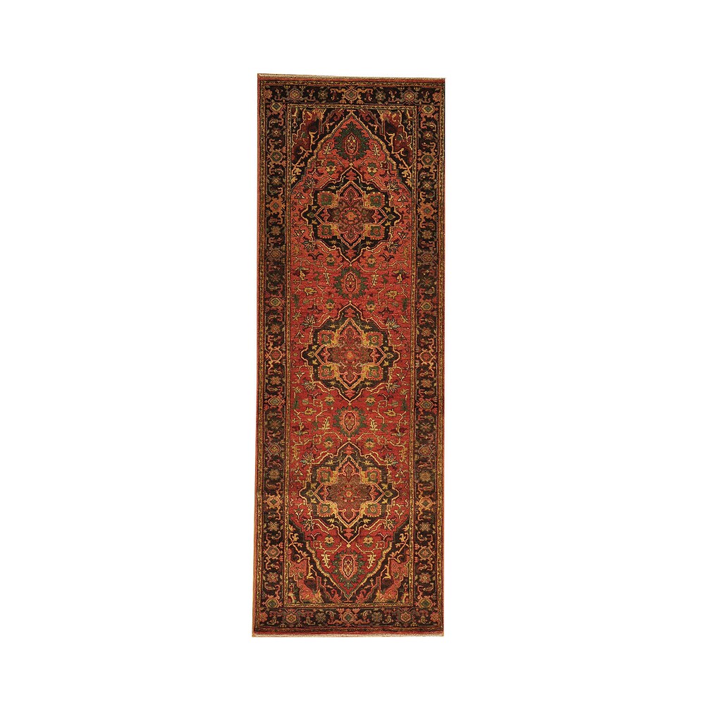 Hand-knotted Oriental Runner Antiqued Wool Area Rug (2'9 x 8')