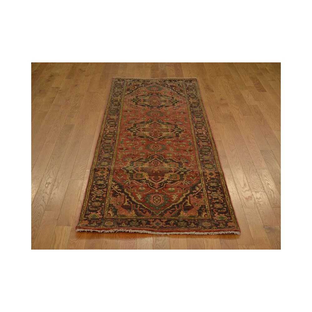 Hand-knotted Oriental Runner Antiqued Wool Area Rug (2'9 x 8')