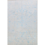 Wool & Silk Floral Heriz Oriental Area Rug Handmade - 9'1" x 12'2"