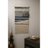 Home&Manor Wool and Cotton Large Macrame Wall Hanging with Rod Included - Exact Size