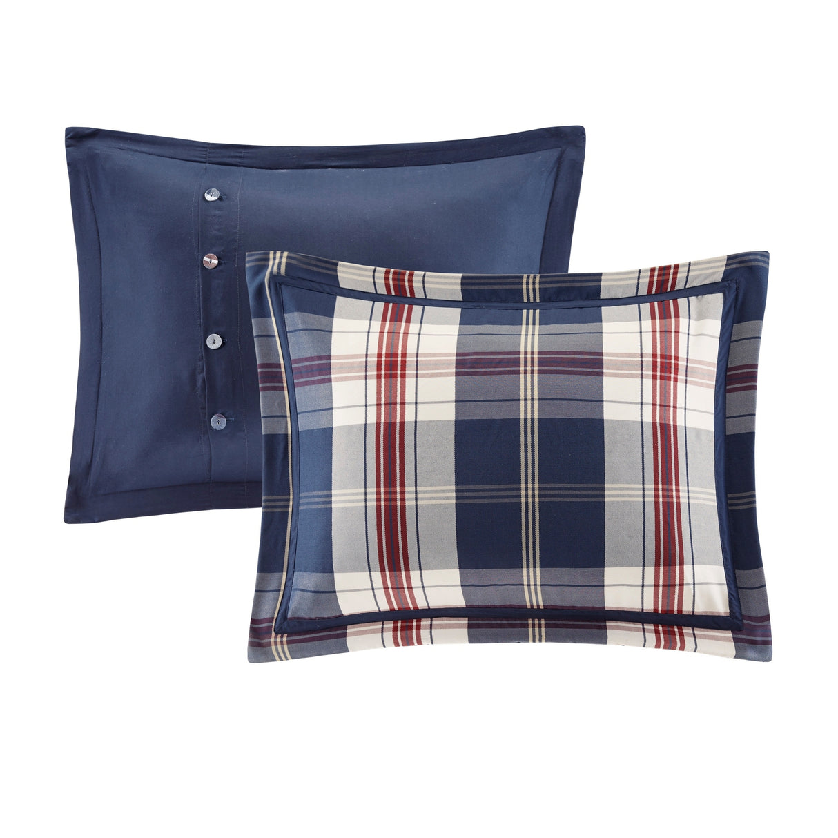 Woolrich Ryland Blue Oversized Plaid Print Comforter Set