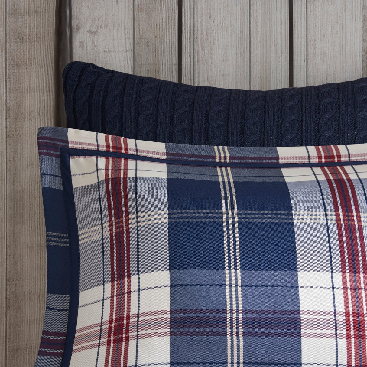 Woolrich Ryland Blue Oversized Plaid Print Comforter Set