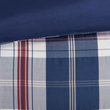 Woolrich Ryland Blue Oversized Plaid Print Comforter Set