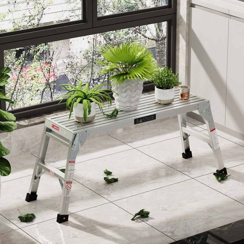 Work Platform Aluminum Step Ladder Drywall Folding Step Stool