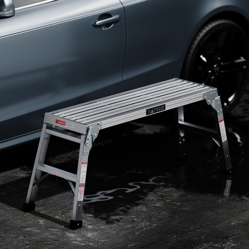 Work Platform Aluminum Step Ladder Drywall Folding Step Stool