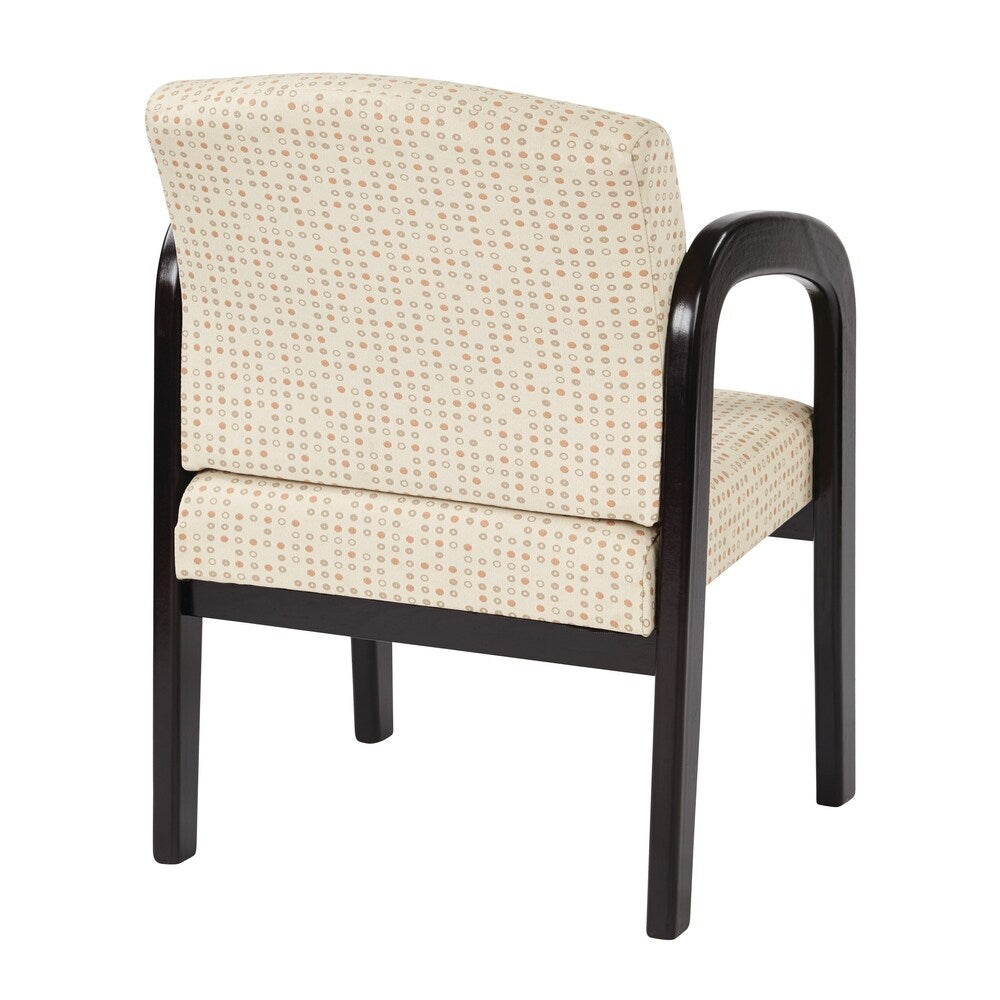 Espresso Finish Wood Visitor Chair