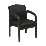 Espresso Finish Wood Visitor Chair