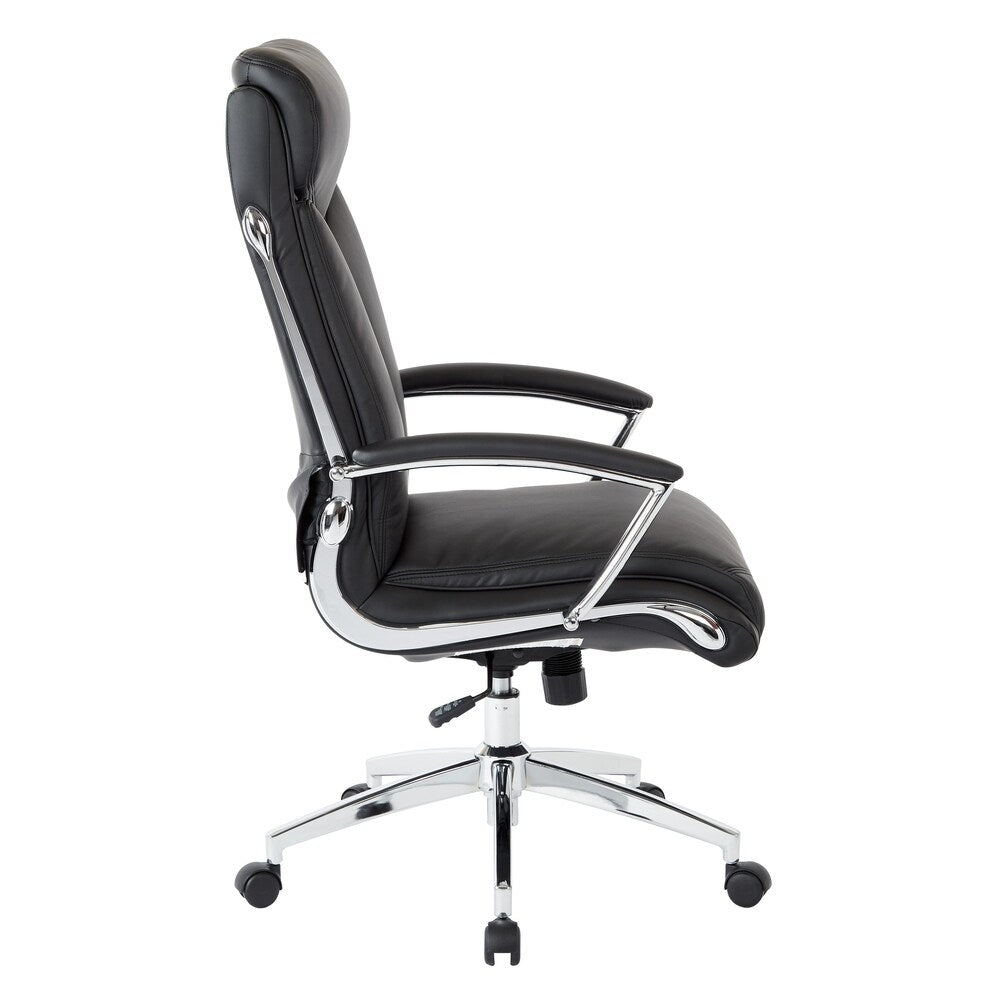Work Smart Executive Faux Leather High Back Chair