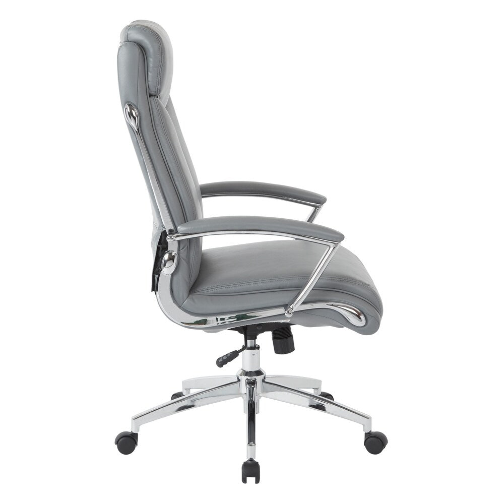 Work Smart Executive Faux Leather High Back Chair
