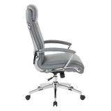Work Smart Executive Faux Leather High Back Chair