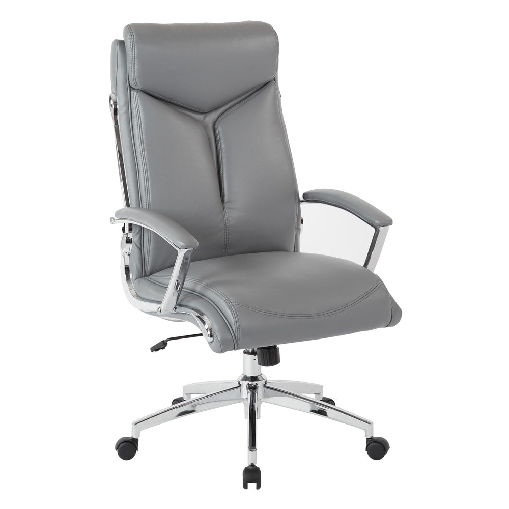 Work Smart Executive Faux Leather High Back Chair