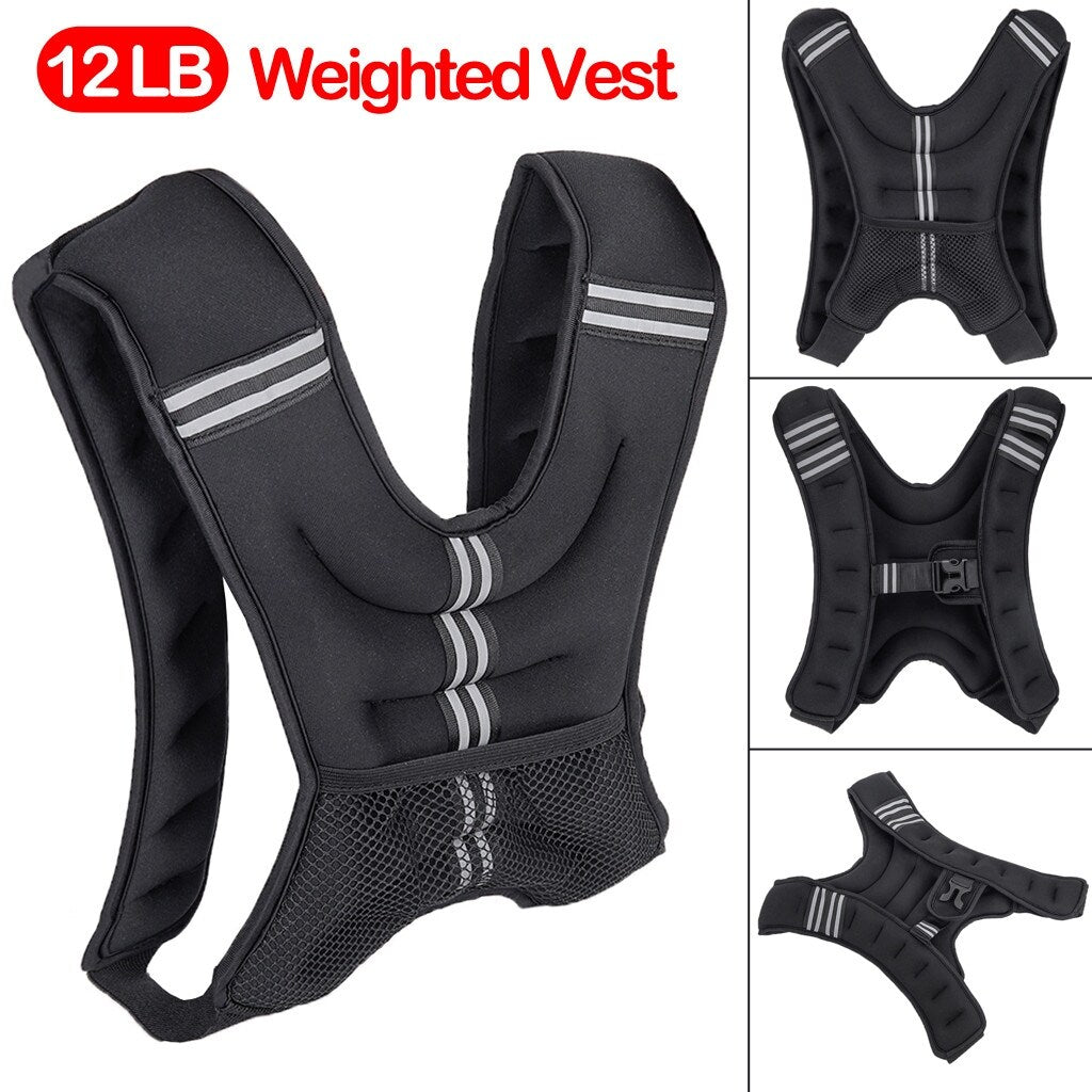 Workout Weighted Vest Adjustable Weight Exercise Training Fitness Sport Weighted Vest Workout Equipment, Body Weight Vest For