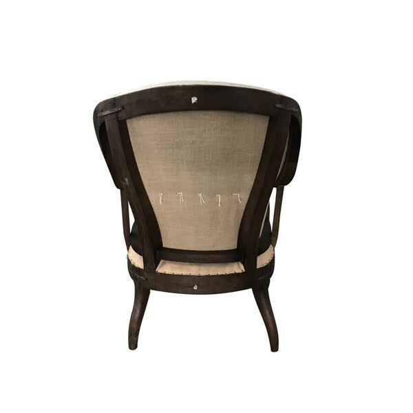 World Interiors Off-White Linen Deconstructed Chair