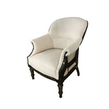World Interiors Off-White Linen Deconstructed Chair