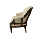World Interiors Off-White Linen Deconstructed Chair