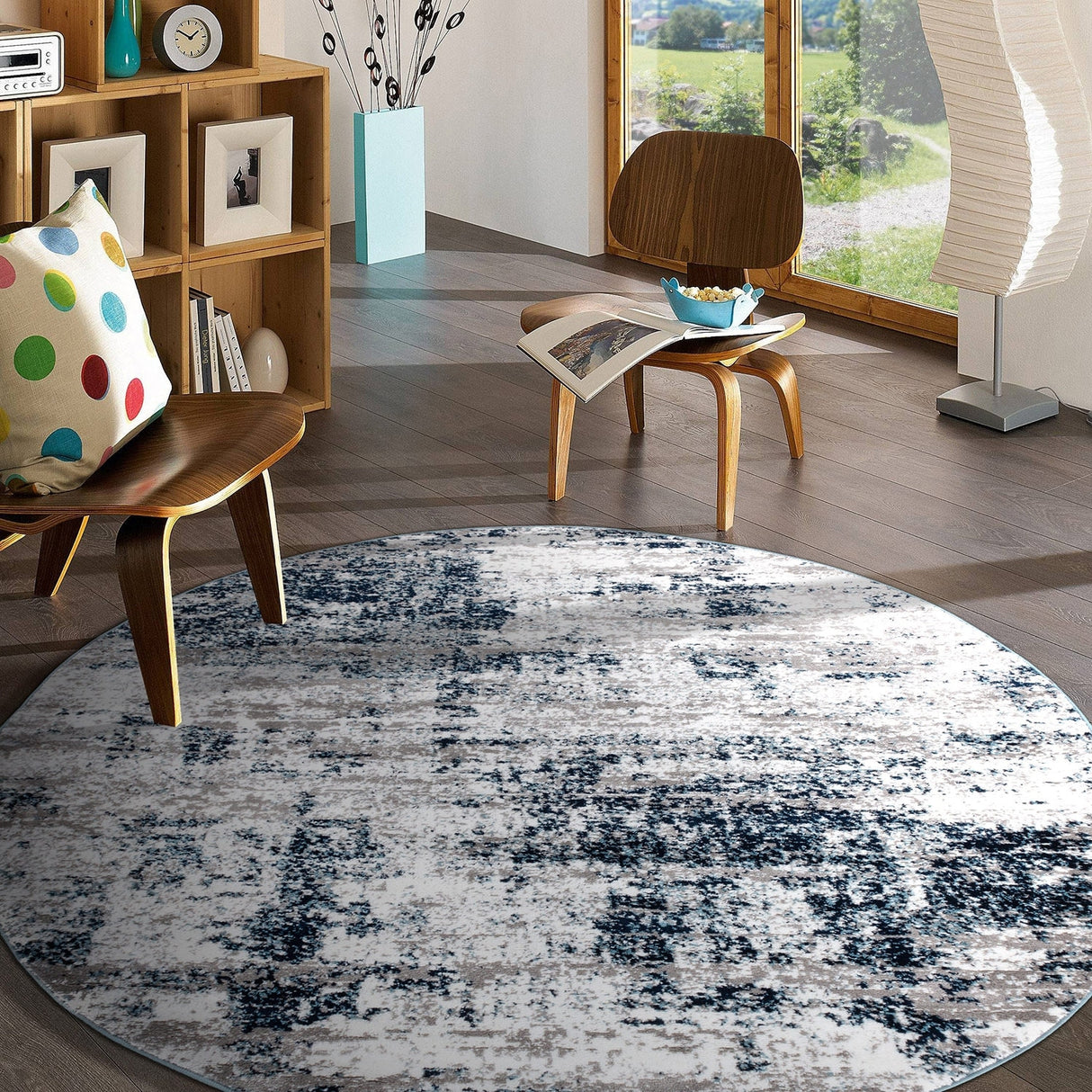 World Rug Gallery Distressed Abstract Area Rug