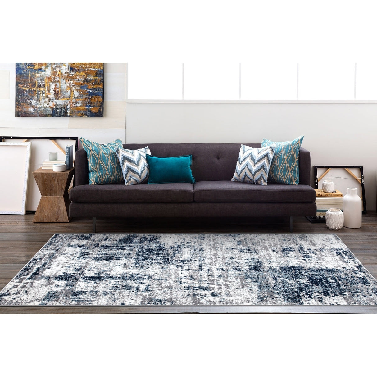 World Rug Gallery Distressed Abstract Area Rug