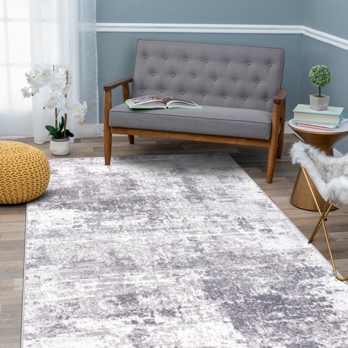 World Rug Gallery Distressed Abstract Area Rug