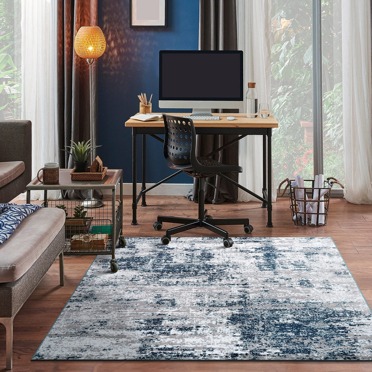 World Rug Gallery Distressed Abstract Area Rug